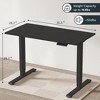 Electric Standing Desk, Whole Piece Adjustable Height Desk, 32 x 20 inches, Black Frame & Black Top - 3 of 4