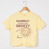 S.W.Smiley Sunshine Society - Women's Boxy Crop Top Graphic T-Shirt - 2 of 4