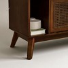 67.9 Inch Mid Century Modern Rattan TV Stand for TVs up to 75", Entertainment Cabinet, Media Console, Solid Wood Feet & Rattan Cabinet Doors - 3 of 4