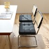 VYNXARIA Dining Chairs Set of 2, Fauex Leather Rattan Side Accent Chairs with Chrome Legs, Modern Mid Century Breuer Designed Chairs£¬Black - 4 of 4