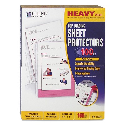 C-Line Heavyweight Polypropylene Sheet Protector Non-Glare 2" 11 x 8 1/2 100/BX 62028
