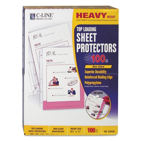 25 Each per Box 25/BX Clear Sold as 1 Box 11 x 8 1/2 High Capacity Polypropylene Sheet Protectors 