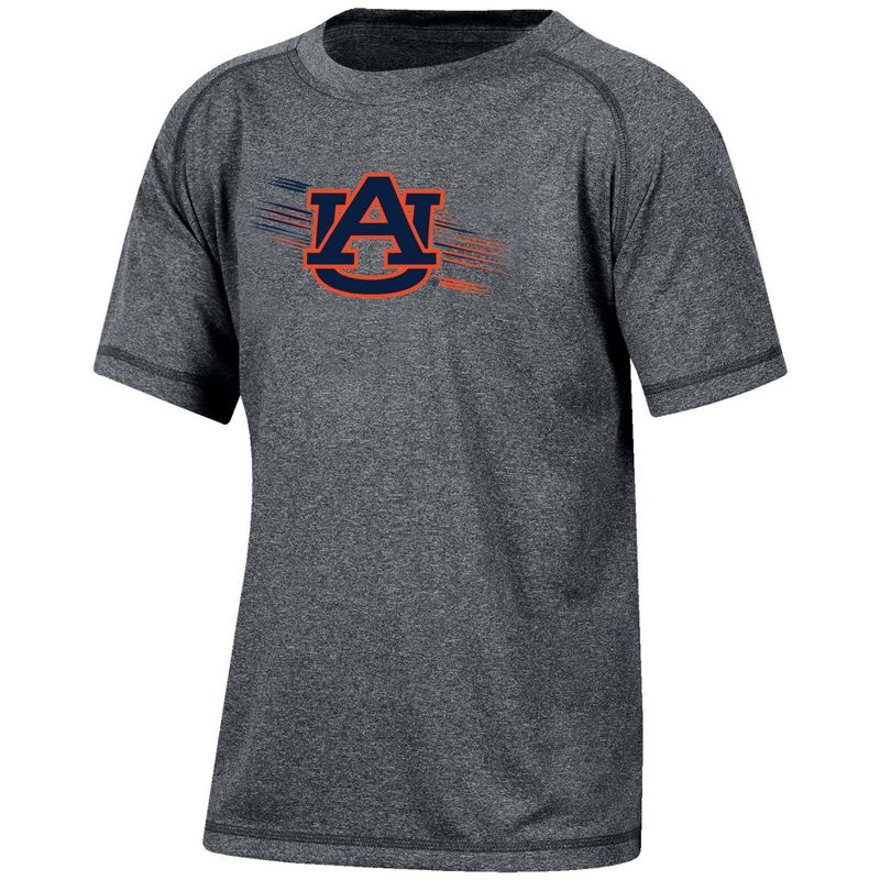 NCAA Auburn Tigers Boys&#39; Gray Poly T-Shirt, 1 of 4