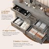 Garvee 47 Inch Farmhouse Dresser for Bedroom with 9 Drawers Rustic Wood Chest Polished Engineered Wood Vintage Metal Handles - 2 of 4