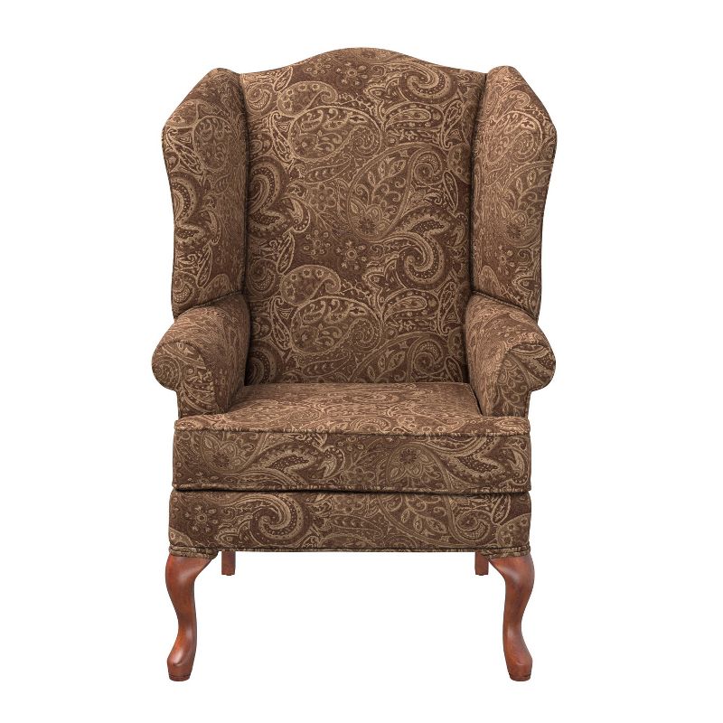 Comfort Pointe Paisley Traditional Wingback Accent Chair, 3 of 7