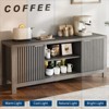 Fluted TV Stand for 65 Inch TV, Modern TV Console Table with Open Shelves & 2 Storage Cabinets, Heavy-Duty Entertainment Center - 4 of 4