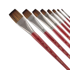 Creative Mark Staccato Synthetic Art Paint Brush - Assorted Bright Brush Set of 8 - Long Handle, Hand-Crafted Artist Paint Brush Set - Multimedia Fine - 1 of 4