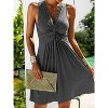 Imily Bela Elegant V Neck Knot Front A Line Tank Dress Summer Casual Comfort - 2 of 4