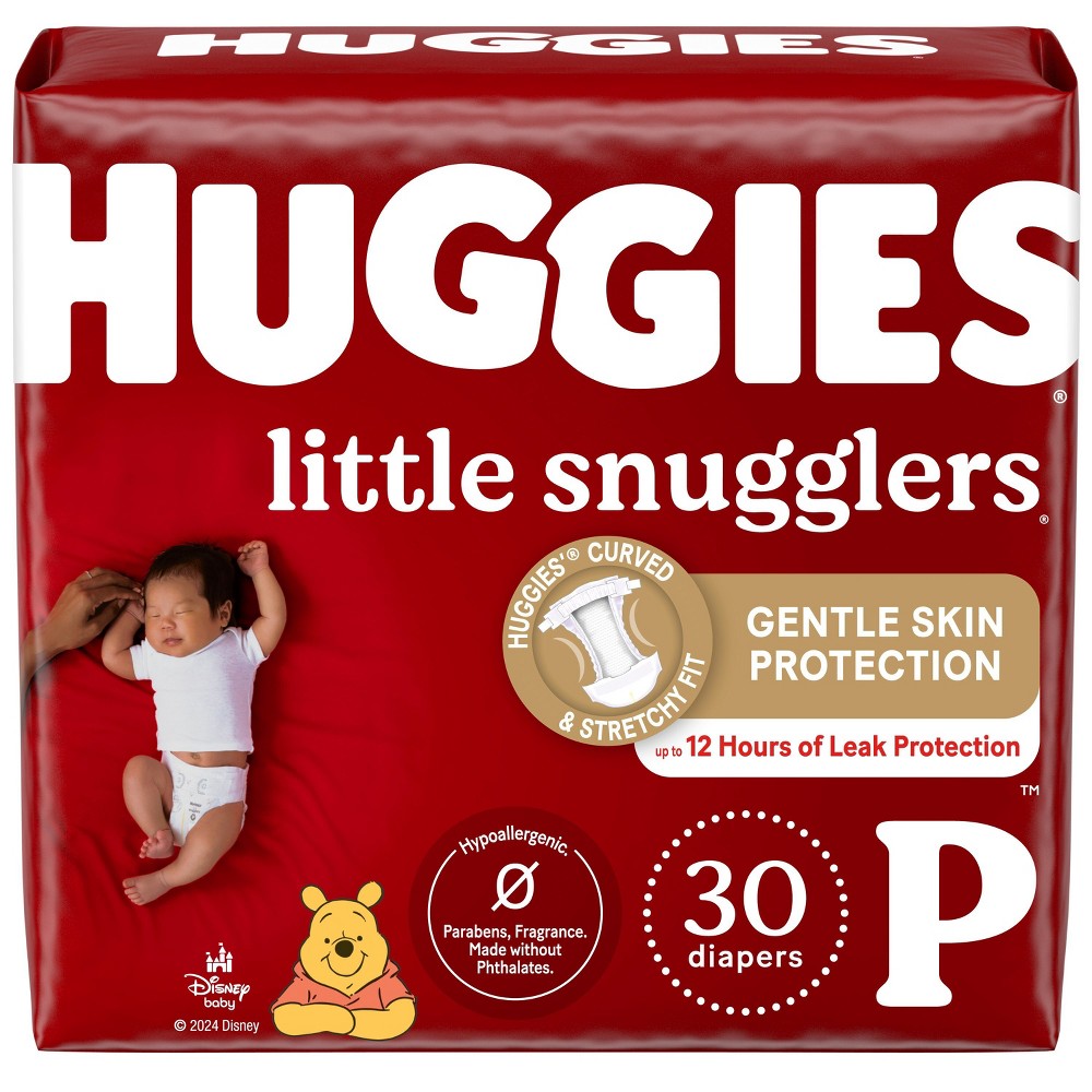 Photos - Nappies Huggies Little Snugglers Diapers Convenience Pack - Size Preemie  (30ct)