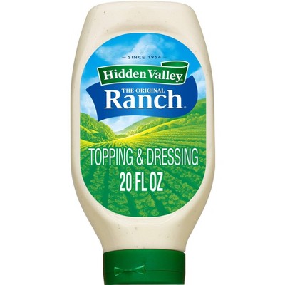 Hidden Valley Easy Squeeze Original Ranch Salad Dressing & Topping, Gluten Free, Keto-Friendly - 20 fl oz
