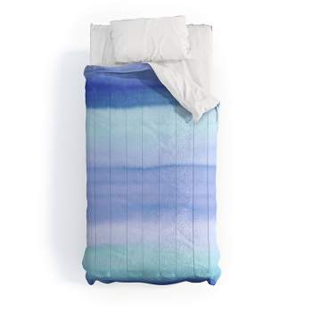 Blue Amy Sia Ombre Watercolor Comforter Set (Twin XL) 2pc - Deny Designs