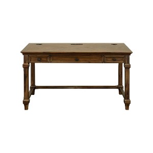 Porter Traditional Wood Writing Desk Brown - Martin Furniture: Elegant Home Office, 54" Width, All-Purpose Drawer - 1 of 4