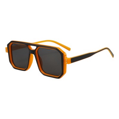 Anna-Kaci Unisex Oversized Angular Shield Sunglasses with Gradient Lenses and Bold Frame Design for Modern Street Style