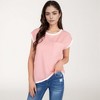 Anna-Kaci Women's Sleeveless Striped Knit Top with Contrast Trim and Chest Pocket Detail - 4 of 4