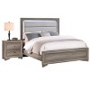 Vynxaria Modern 2-Drawer Nightstand - Wooden, Natural Finish, Unique Legs, Contemporary Style, 1pc Bedroom Bedside Furniture - 4 of 4