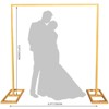 Nasitip 8FTx8FT Wedding Arch Backdrop Stand Square Metal Rectangular Arch Frame Balloon Arch Stand for Wedding Birthday Party - 2 of 4