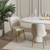 MAYEERTY Dining Chair Gold Metal Leg Beige for Home Dining Room - 2 of 4