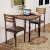 3 Piece Dining Table Set, Dining Table and Chairs Set of 2 with Spiral Legs - 2 of 4