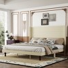 PAGED Bed Frame Stylish High Headboard Bed with High Load-bearing Capacity for Relaxing, Box Spring Not Required - 2 of 4