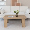 MH London Granite Modern Rectangle Solid Wood Coffee Table for Drawing Room - 4 of 4
