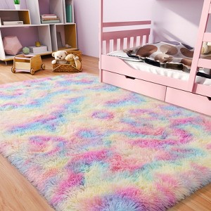 LOVEVOOK 6x9 Feet Area Rugs for Living Room Bedroom, Non-Slip Fluffy Soft Shag Rug, Plush Carpet for Home Dorm Decor Aesthetic - 1 of 4