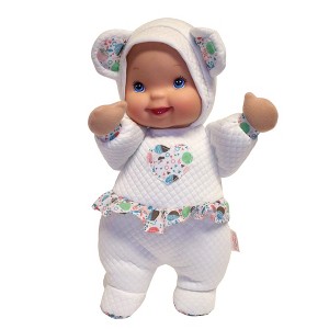 Baby's First Love Bear Doll - White Quilted Outfit, Interactive Musical Toy 3mo+ - 1 of 4