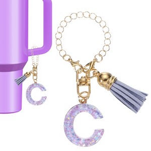 Unique Bargains Resin Lightweight Decorative Sparkling Purple Sequins Tumbler Cup Charm - 1 of 4