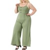Agnes Orinda Women's Plus Size Full Length Cami Sleeveless Palazzo Jumpsuits - 2 of 4