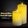 LumiPur 2pk 5" and 7" Signature Natural Glow Flameless Wax Pillar LED Candle White - 4 of 4