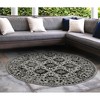 Liora Manne Carmel  Indoor/Outdoor Rug  Black.. - 2 of 4