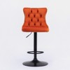 DOMETOUR Swivel Velvet Barstools Adjusatble Seat Height from 25-33 Inch with Upholstered for Home Pub and Kitchen - 2 of 4