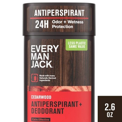Every Man Jack Cedarwood Men's Antiperspirant Deodorant - 2.6oz