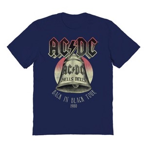 ACDC Men's Back In Black Tour Short Sleeve Graphic Cotton T-shirt - 1 of 1