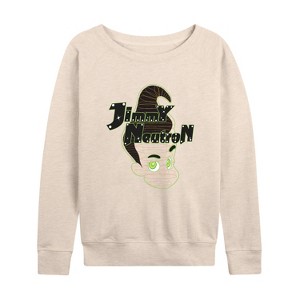 Women's - Jimmy Neutron - Gotta Blast Lightweight French Terry Wide Neck Long Sleeve Shirt - 1 of 4