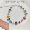 Confetti CZ Tennis Bracelet for Women 8.5" White Gold Plated Colorful Cubic Zirconia - 4 of 4