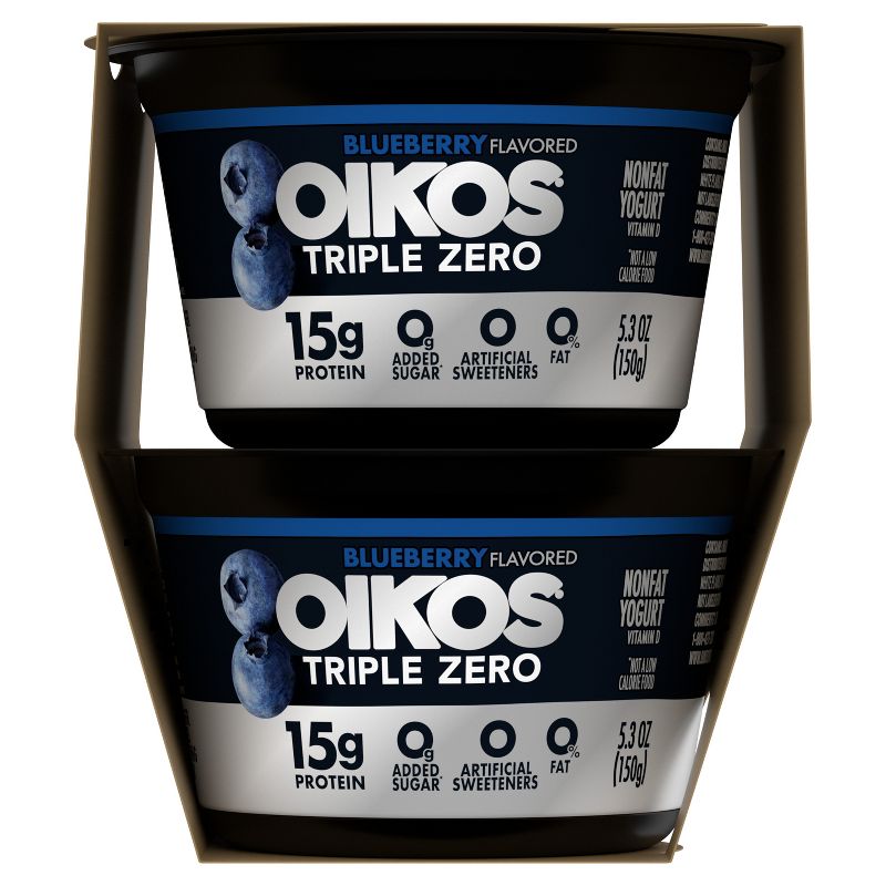 Oikos Triple Zero Blueberry Greek Style Yogurt - 4ct/5.3oz Cups, 6 of 14