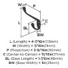 Amerock Noble Decorative Wall Hook - 4 of 4