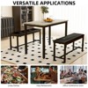 Aukfa Dining Table Set for 4, Wood Kitchen Table & Chair with 2 Upholstered Benches for Breakfast Nook and Small Space, Grey - 4 of 4