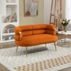 NicBex 50 Inch Modern Velvet Loveseat Sofa,2 Seater Sofa with Curved Backrest for Living Room,Apartment,Bedroom - 2 of 4