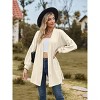 Women's Long Knit Cardigan with Textured Design - Casual Layering Piece for Outdoor Wear - 3 of 4