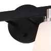VAXCEL Vermont Matte Black and Nickel Bathroom Vanity Light Fixture White Glass - 2 of 4