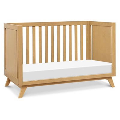 Honey Wood 3-in-1 Convertible Crib with Flared Legs
