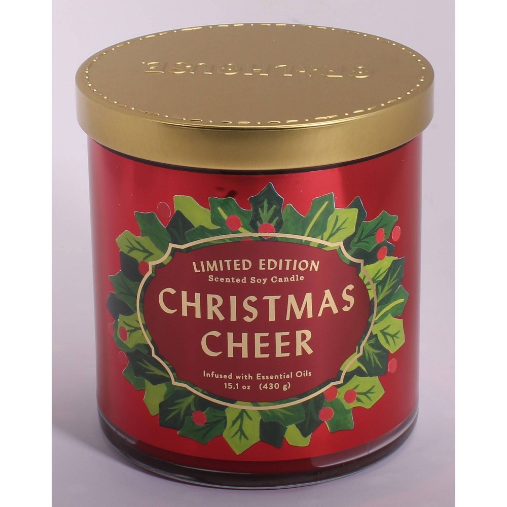 15.1oz Limited Edition Lidded Glass Jar 2-Wick Clove Candle Christmas Cheer - Opalhouse™