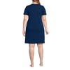 Lands' End Women's Cotton Short Sleeve Knee Length Nightgown - 2 of 3