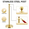TinyHomie Stainless Steel Posts with Velvet Ropes for Events, Hotels, and Theaters - 4 of 4