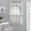 Ellis Curtain Plaza Classic Ticking Stripe Printed on 1.5" Rod Pocket Natural Ground Tailored Valance 58" x 15" Sage - 4 of 4