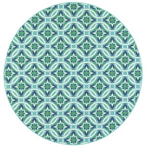 Oriental Weavers Meridian 5868L Blue/ Green Indoor/Outdoor Area Rug - 7'10" Round - 1 of 4