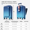 3-Piece/4-Piece Luggage Set with USB Port, 20"&24" Suitcase with Front-Opening, ABS+PC Hard Shell Luggage with Cup Holder & Spinner Wheels -ModernLuxe - 2 of 4