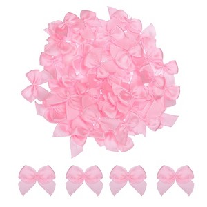 Unique Bargains Fabric Craft DIY Gift Packaging Accessories Satin Mini Ribbon Bows 1" 50 Pcs - 1 of 4