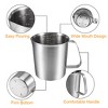 Unique Bargains Measuring Cup Including ML Scale Ounce Scale Stainless Steel Graduated Beaker with Handle for Lab Kitchen liquids - 3 of 4
